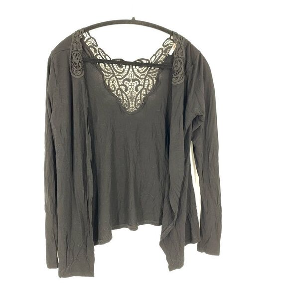 Women’s Open Front Long Sleeve Eyelet Back Thin Cardigan size S - Picture 1 of 6